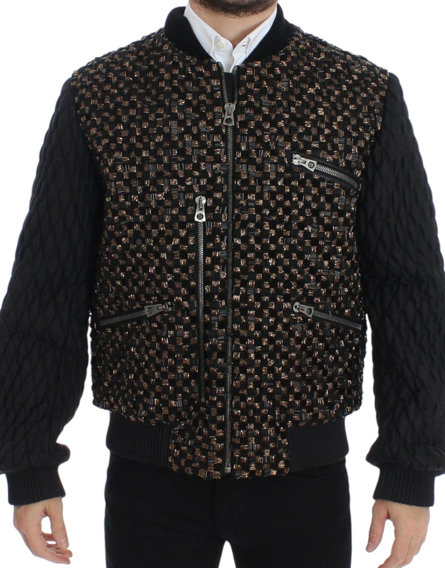 Dolce &amp; Gabbana - Veste de créateur élégante à paillettes noires