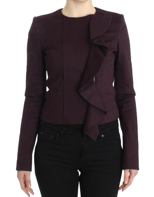 Blazer élégant en coton mélangé violet GF Ferre