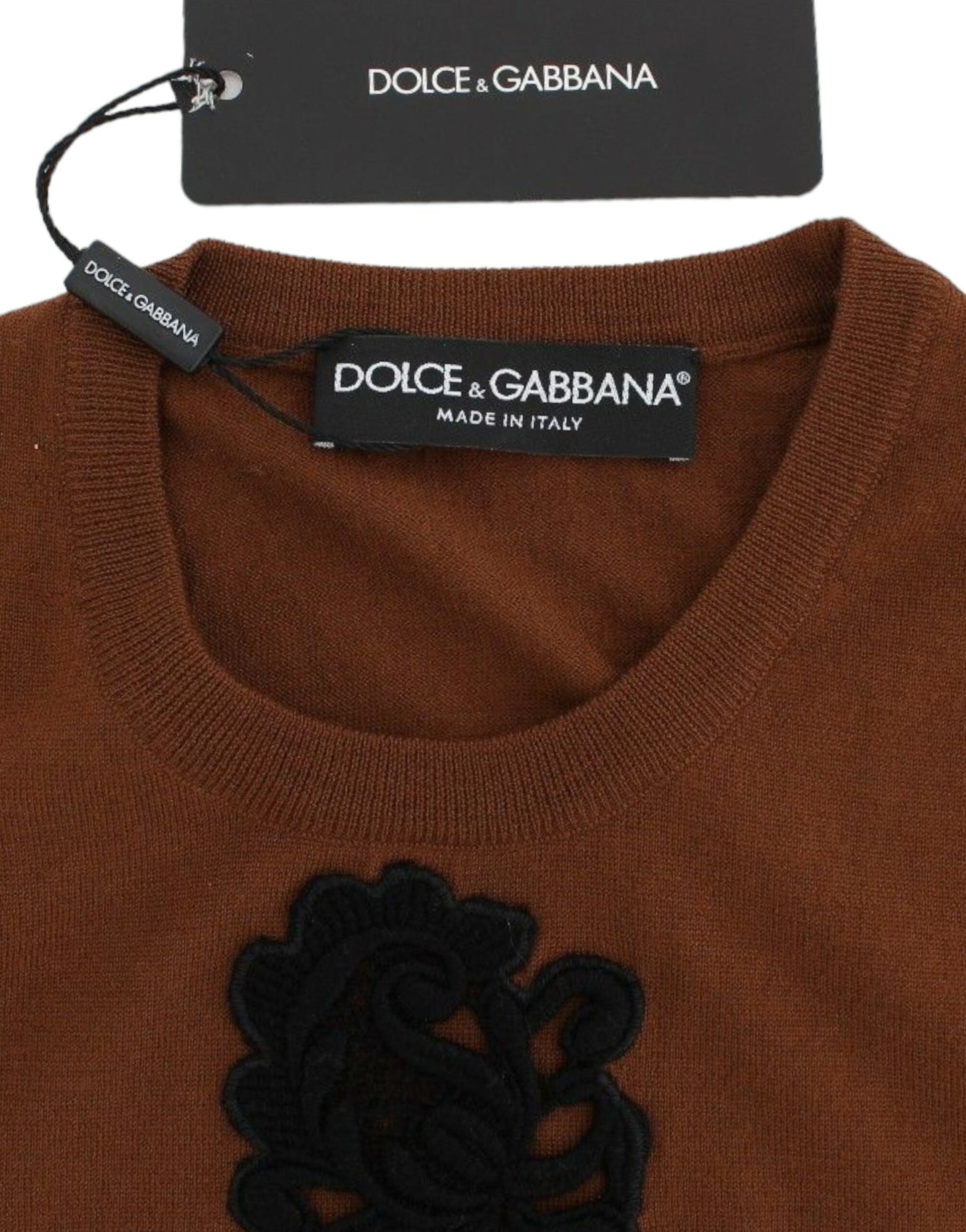 Cardigan sans manches en laine et dentelle intemporel Dolce &amp; Gabbana