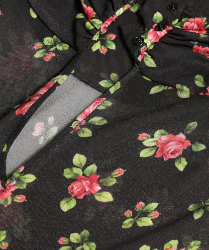 Dolce & Gabbana Black Floral Cut Out Sheath Long Maxi Dress by Dolce & Gabbana