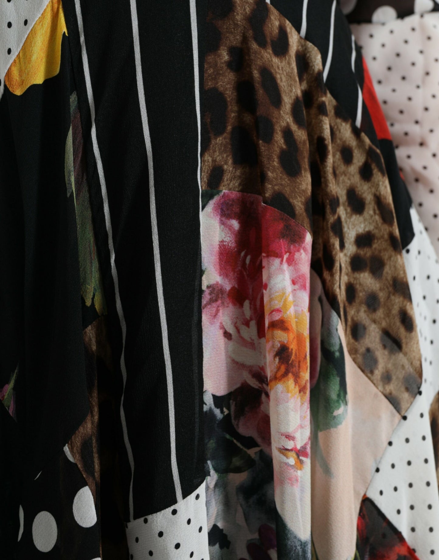 Dolce &amp; Gabbana Multicolor Patchwork Floral Leopard Dress