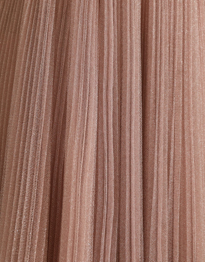 Dolce & Gabbana Pink One Shoulder Pleated Lame Tulle Dress by Dolce & Gabbana