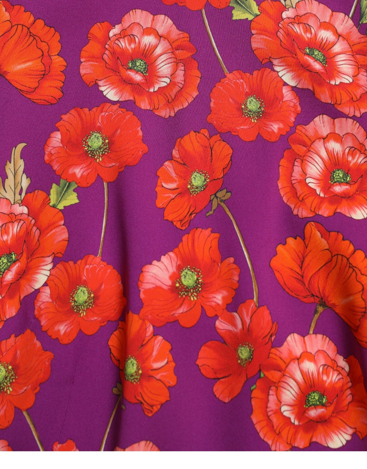 Dolce & Gabbana Multicolor Floral Poppy Print Sheath Dress by Dolce & Gabbana