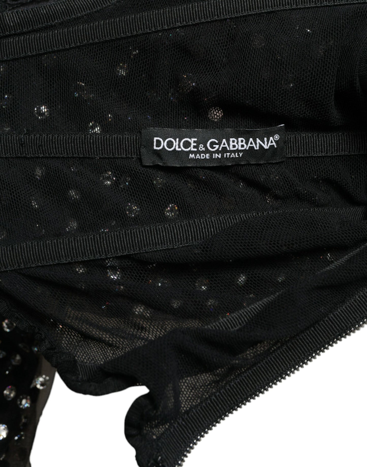 Dolce & Gabbana Black Crystal Embellished A-line Gown Dress by Dolce & Gabbana