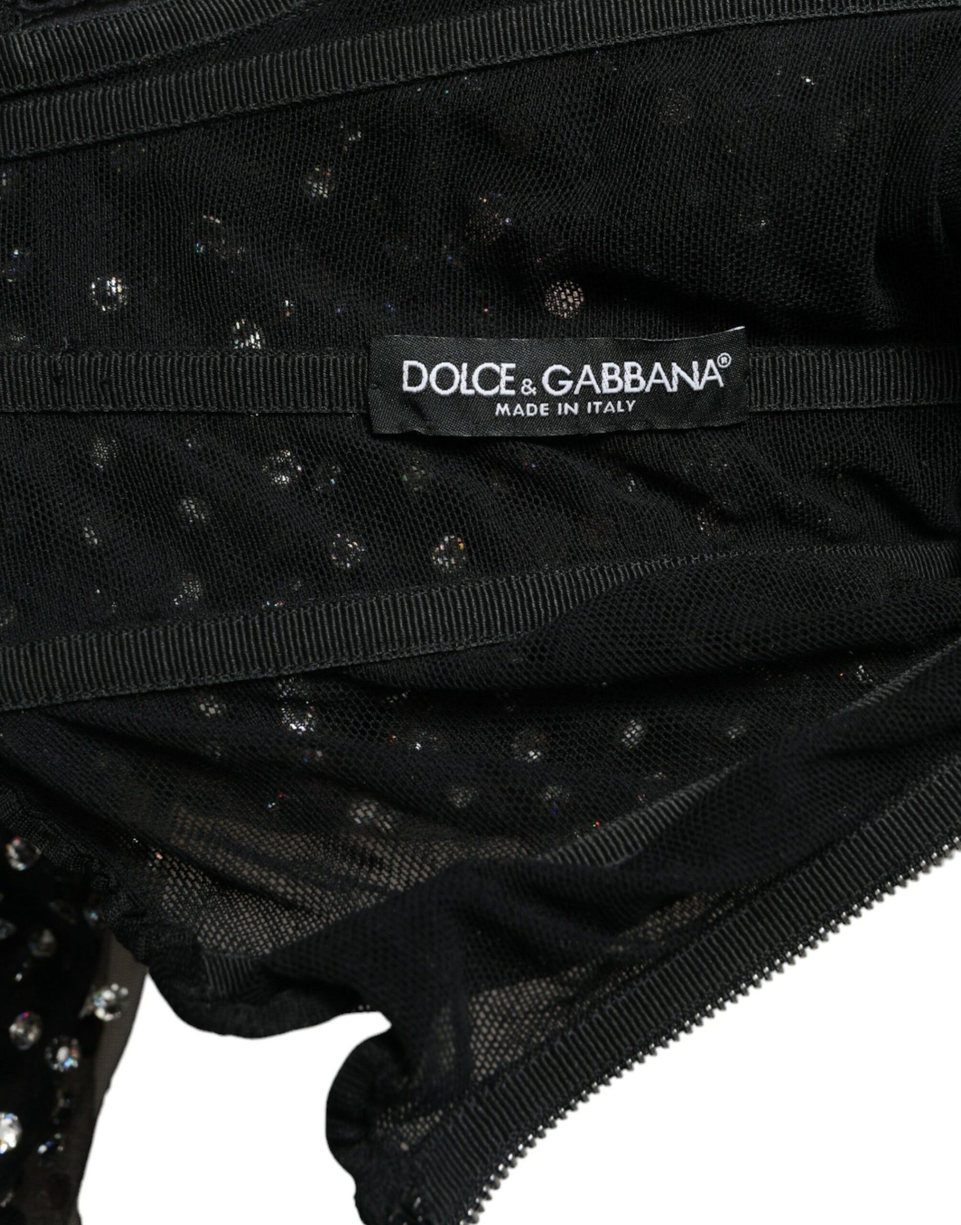 Dolce & Gabbana Black Crystal Embellished A-line Gown Dress by Dolce & Gabbana