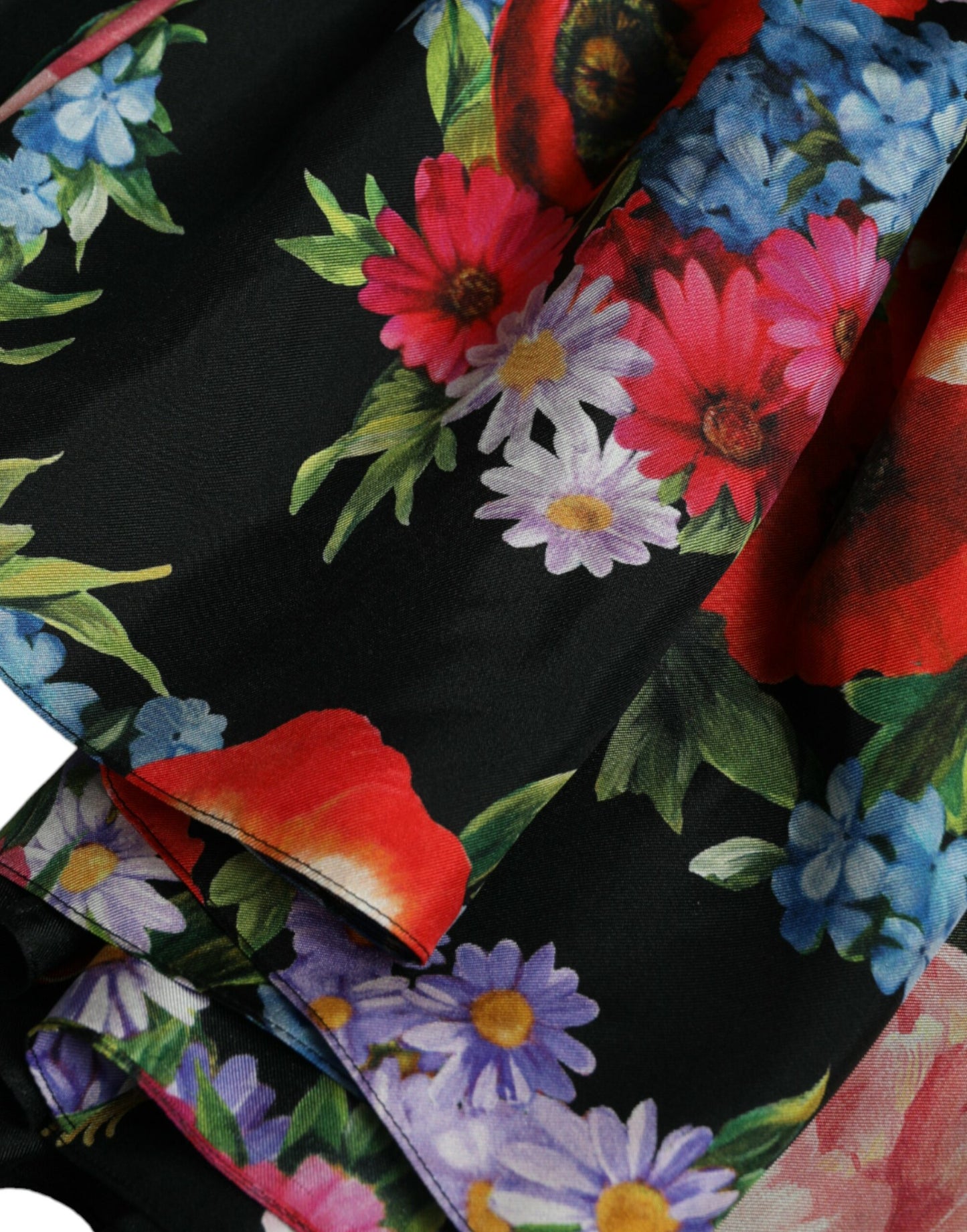 Dolce & Gabbana Multicolor Floral Print Silk Twill Gown Dress by Dolce & Gabbana