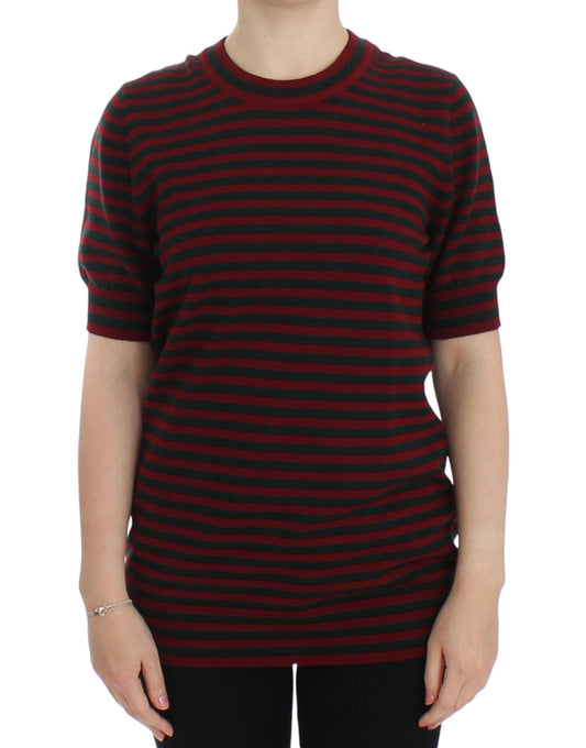 Pull ras du cou élégant en cachemire rayé Dolce &amp; Gabbana