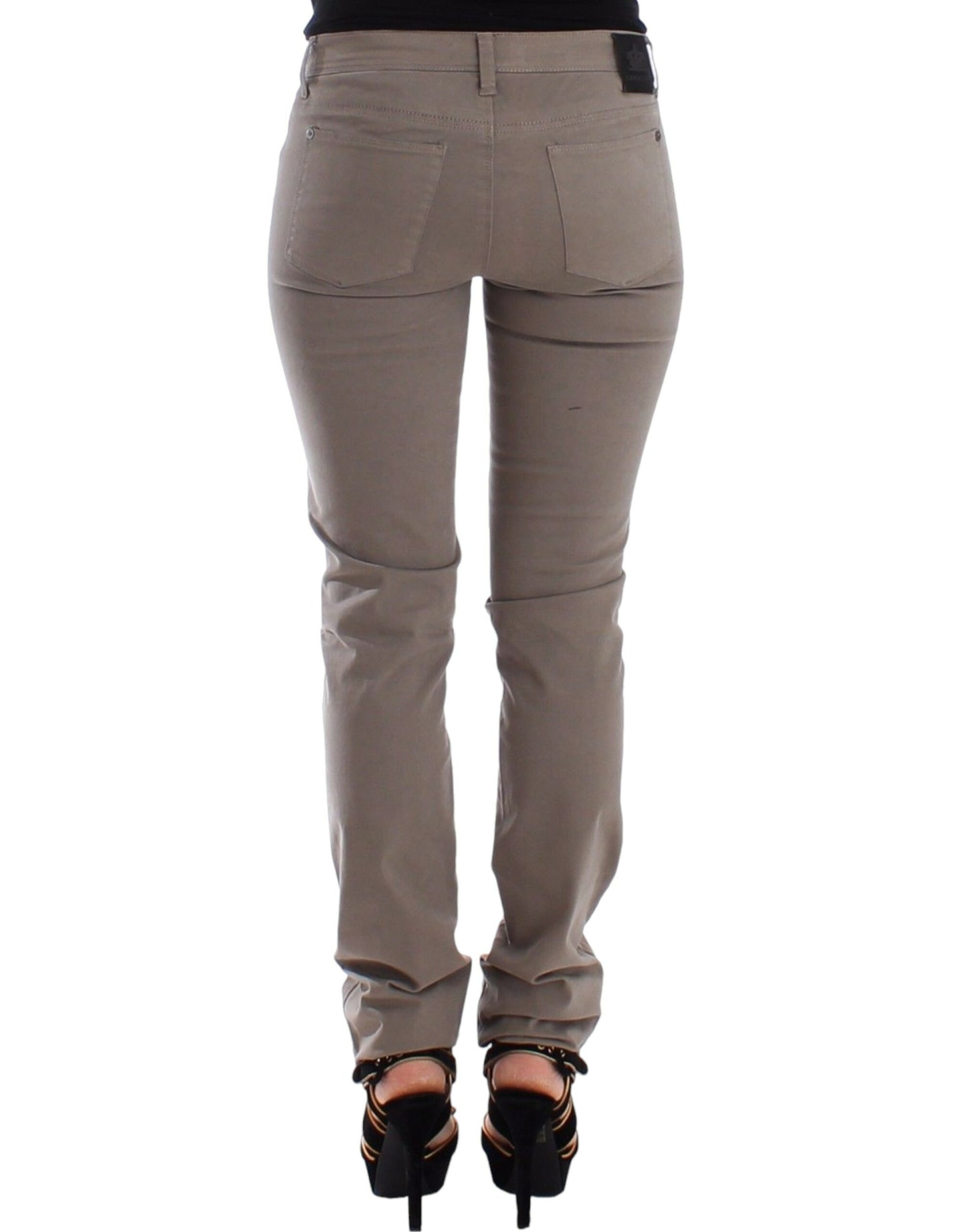 Jean skinny taupe chic Ermanno Scervino pour un style raffiné