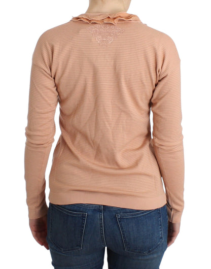 Pull orange en laine mélangée à rayures chic Ermanno Scervino