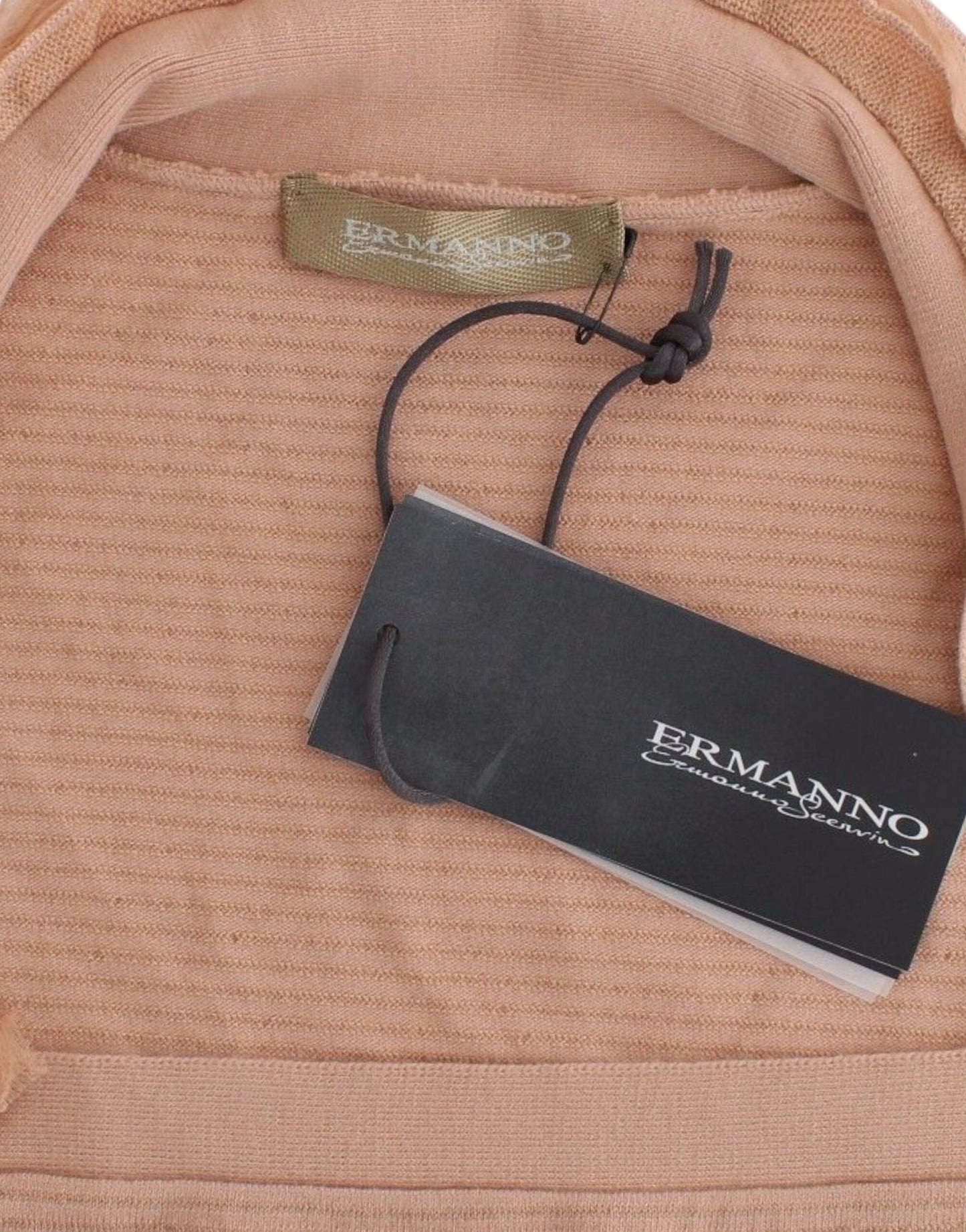 Pull orange en laine mélangée à rayures chic Ermanno Scervino