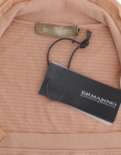 Pull orange en laine mélangée à rayures chic Ermanno Scervino