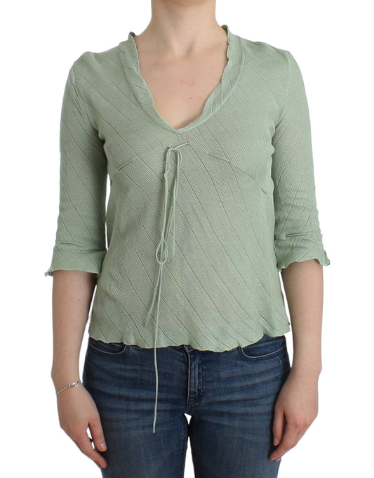 Haut en maille vert chic Ermanno Scervino – Élégance éthérée