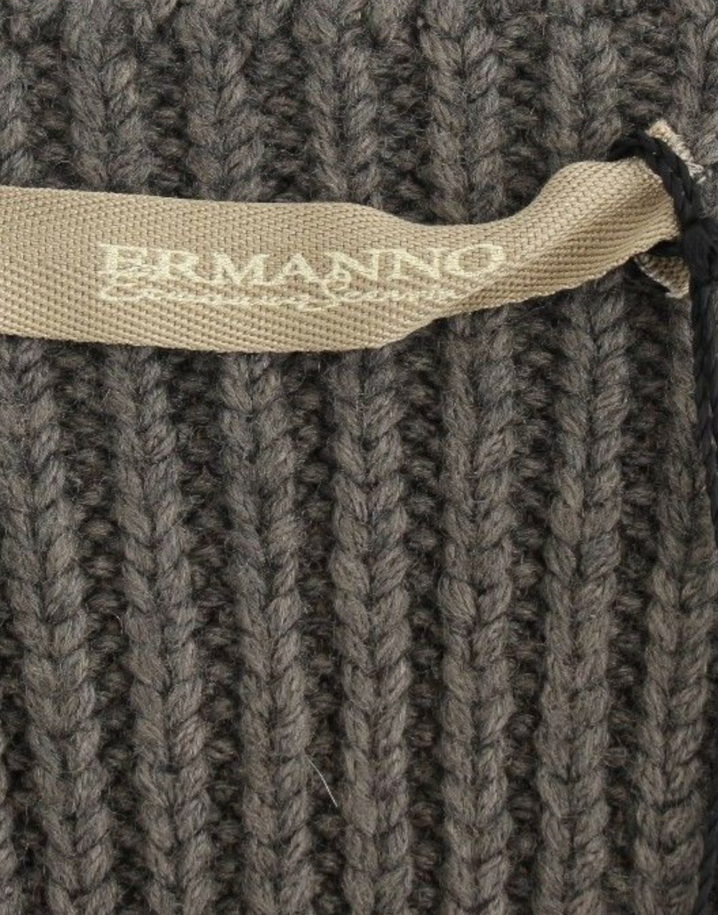 Haut ras du cou en tricot gris chic Ermanno Scervino