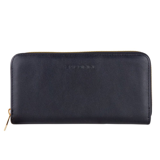 Portefeuille zippé Baldinini Trend Chic en cuir noir