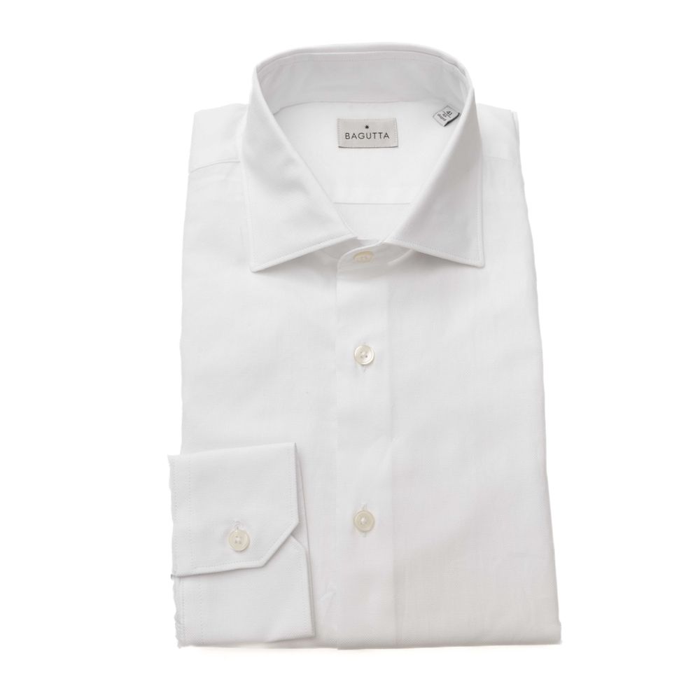 Bagutta White Cotton Men Shirt by Bagutta