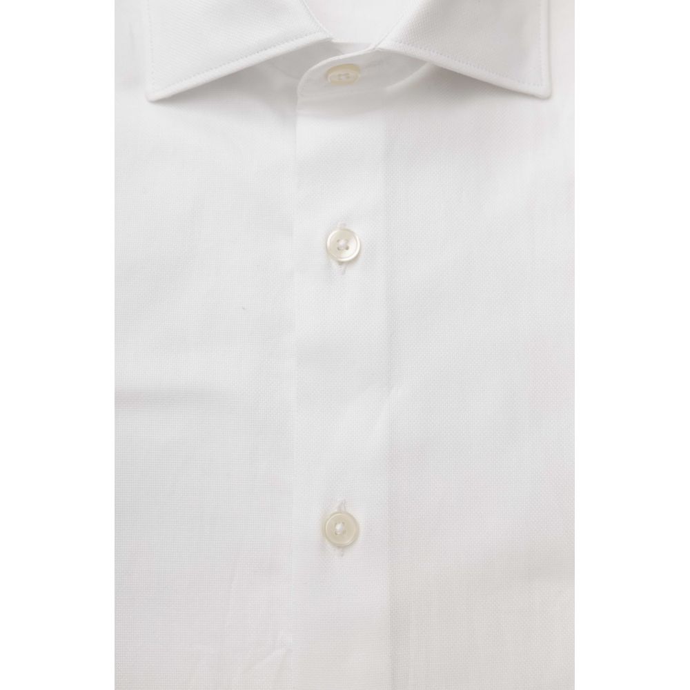 Bagutta White Cotton Men Shirt by Bagutta
