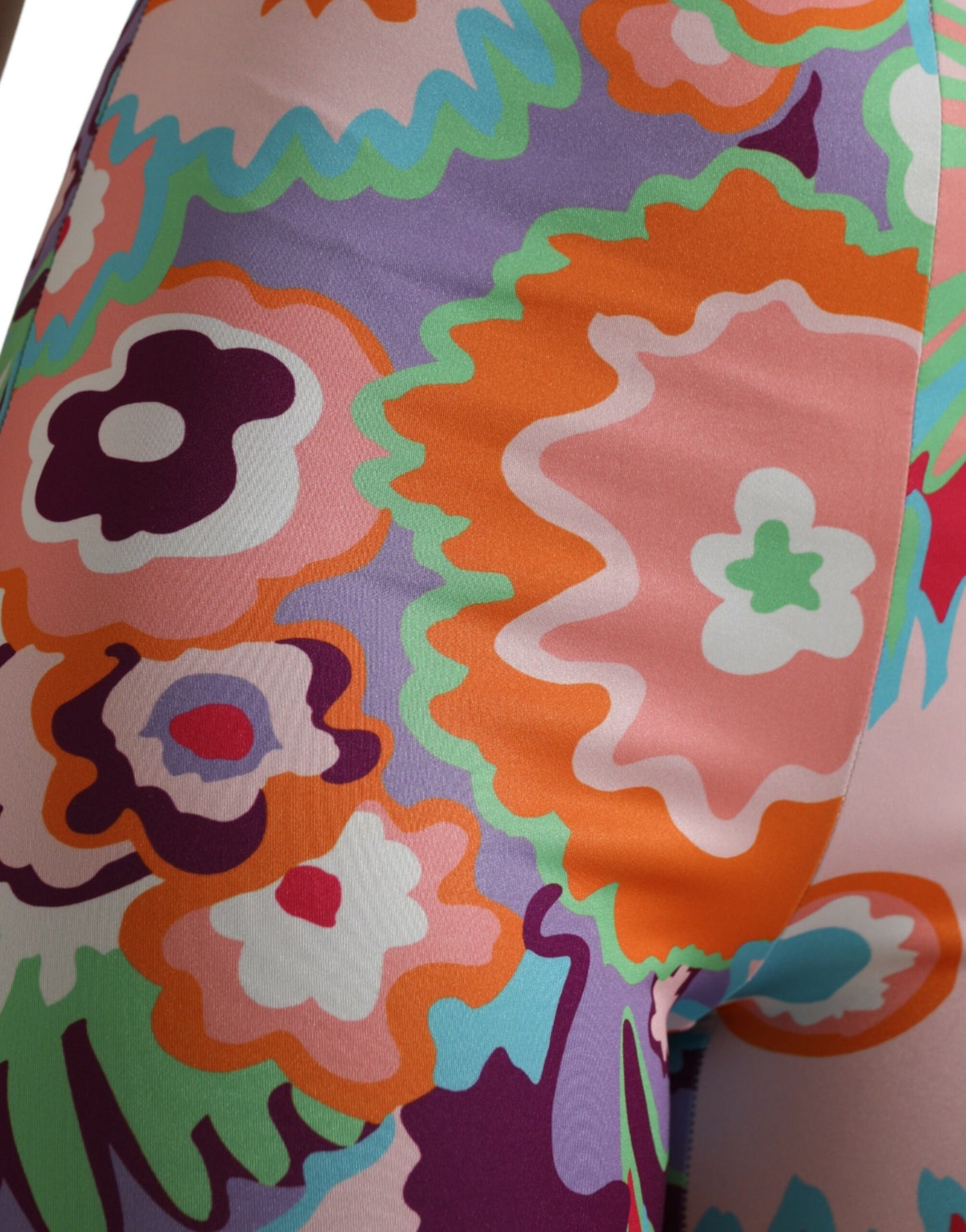 Dolce & Gabbana Multicolor Floral High Waist Leggings Pants by Dolce & Gabbana
