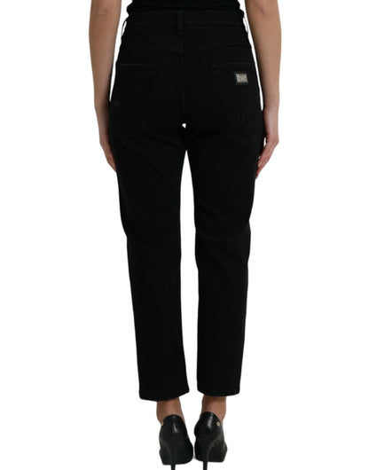 Dolce & Gabbana High Waist Jeans 98 Procent Katoen Zwart