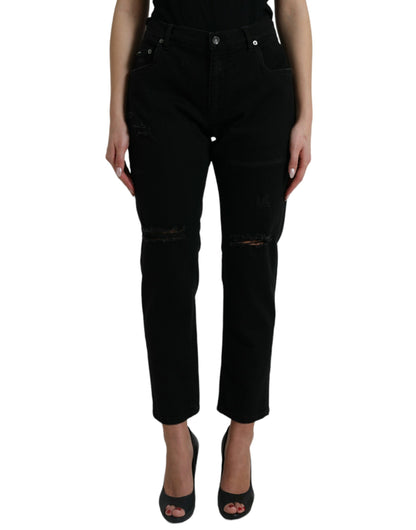 Dolce & Gabbana High Waist Jeans 98 Procent Katoen Zwart