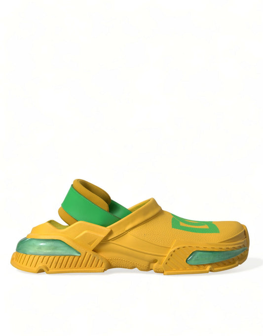 Chaussons sabots en caoutchouc Dolce &amp; Gabbana Chic aux couleurs luxuriantes