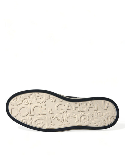 Dolce & Gabbana Black Croc Exotic Leather Sneakers Shoes by Dolce & Gabbana