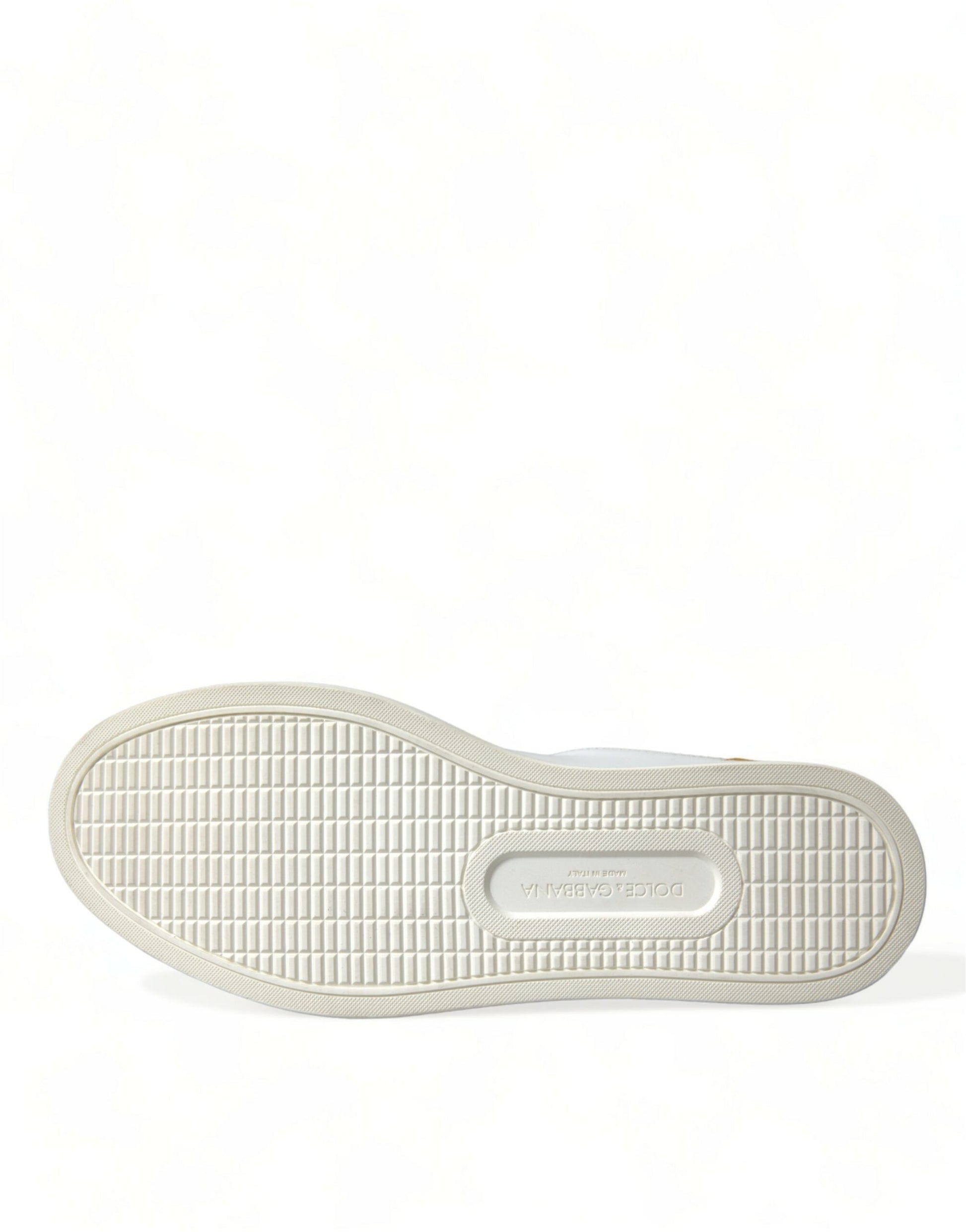 Dolce & Gabbana White Leather LOVE Milano Men Sneakers Shoes by Dolce & Gabbana