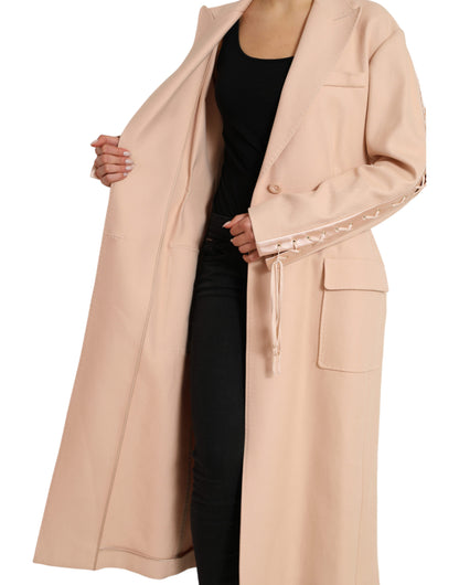 Trench-coat beige élégant à boutonnage simple Dolce &amp; Gabbana