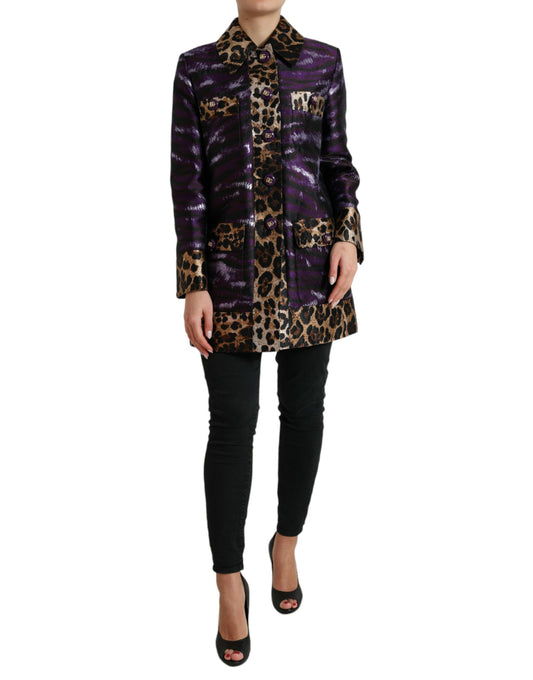 Trench en jacquard Dolce &amp; Gabbana exquis avec motif tigre