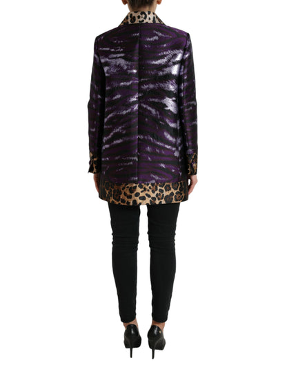 Trench en jacquard Dolce &amp; Gabbana exquis avec motif tigre