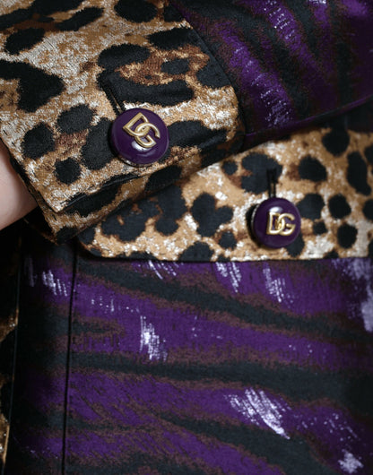 Trench en jacquard Dolce &amp; Gabbana exquis avec motif tigre
