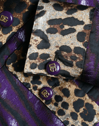 Trench en jacquard Dolce &amp; Gabbana exquis avec motif tigre