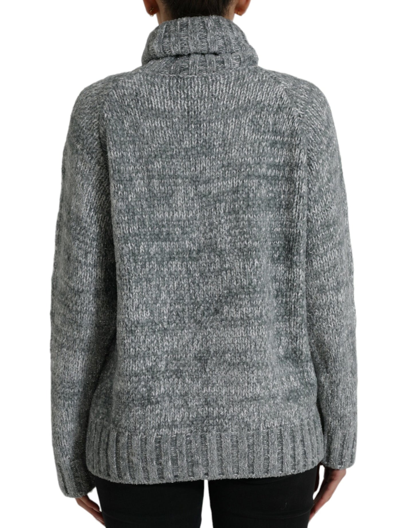 Dolce & Gabbana Gray Cashmere Turtle Neck Pullover Sweater by Dolce & Gabbana