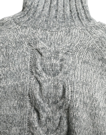 Dolce & Gabbana Gray Cashmere Turtle Neck Pullover Sweater by Dolce & Gabbana