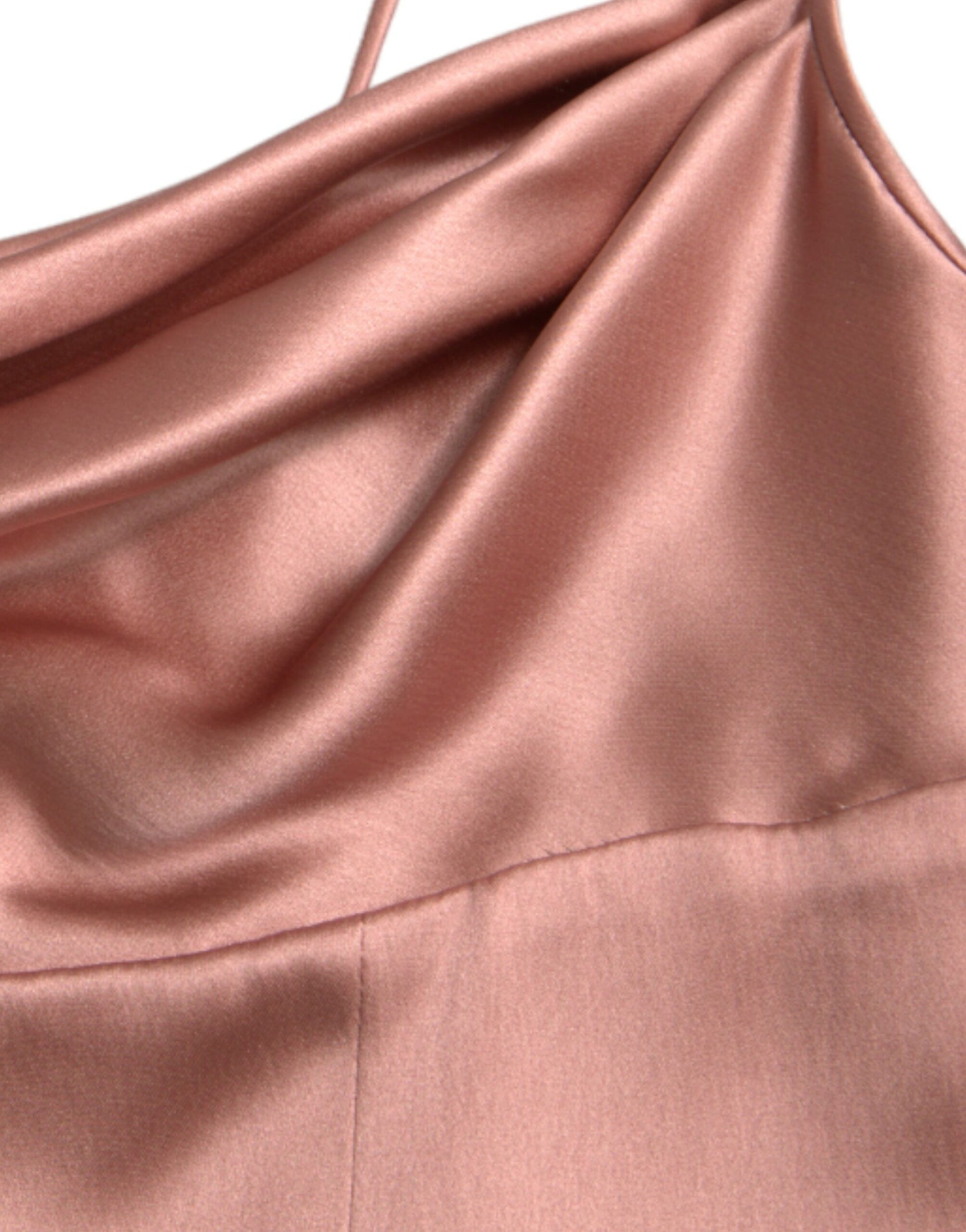 Dolce & Gabbana Pink Silk Spaghetti Straps Long Gown Dress by Dolce & Gabbana