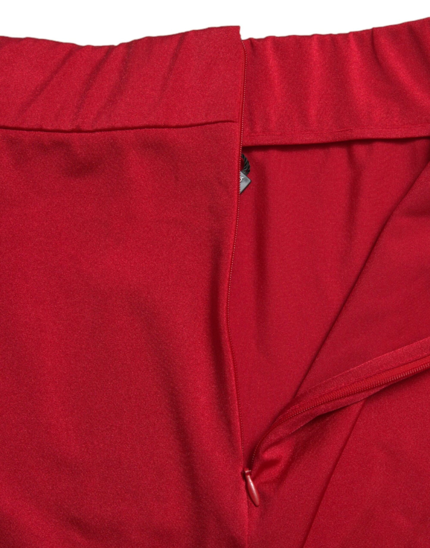 Dolce & Gabbana Red Stretch High Waist Cropped Leggings Pants by Dolce & Gabbana