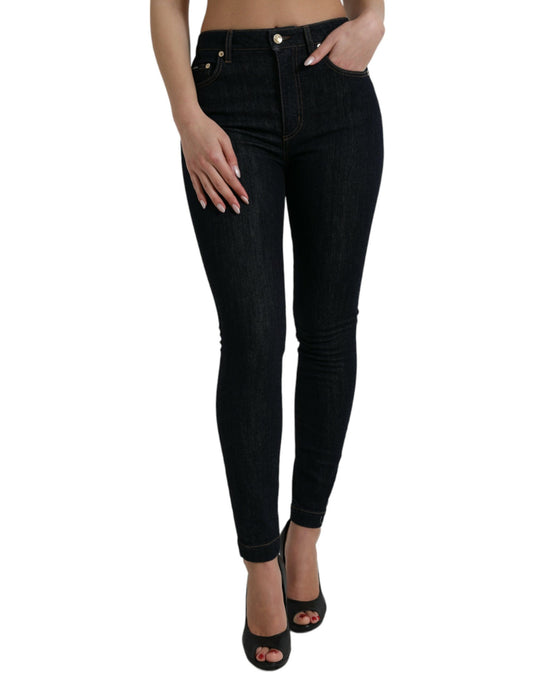 Dolce & Gabbana Blue Cotton Stretch Denim Skinny Jeans by Dolce & Gabbana