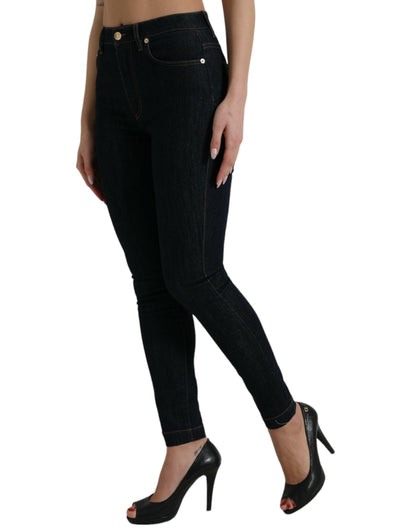 Dolce & Gabbana Blue Cotton Stretch Denim Skinny Jeans by Dolce & Gabbana