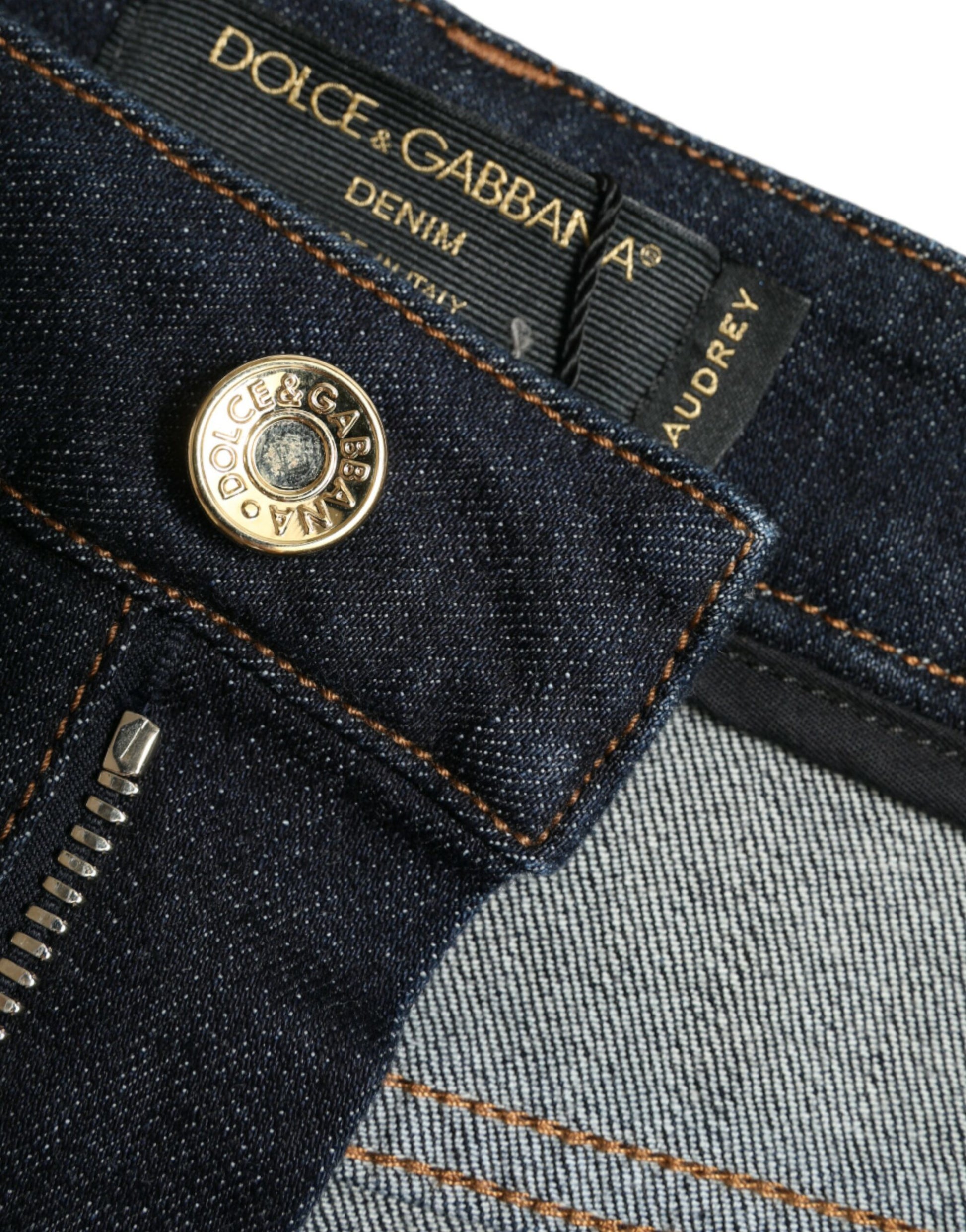 Dolce & Gabbana Blue Cotton Stretch Denim Skinny Jeans by Dolce & Gabbana