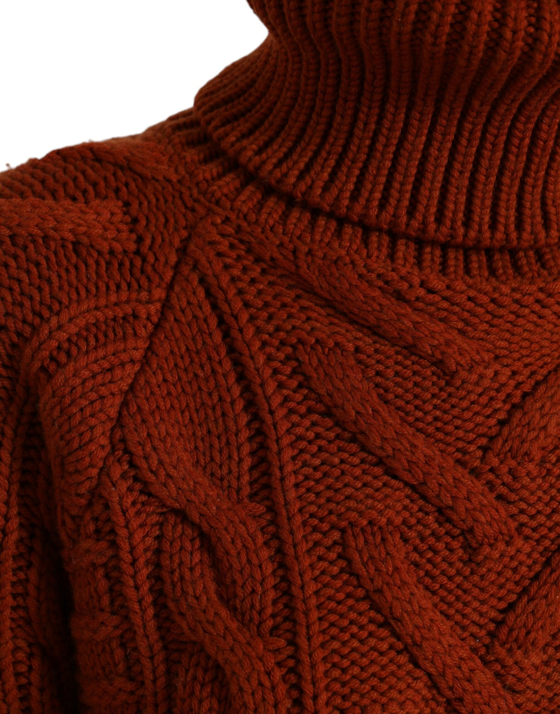 Dolce & Gabbana Brown Wool Knit Turtleneck Pullover Sweater by Dolce & Gabbana