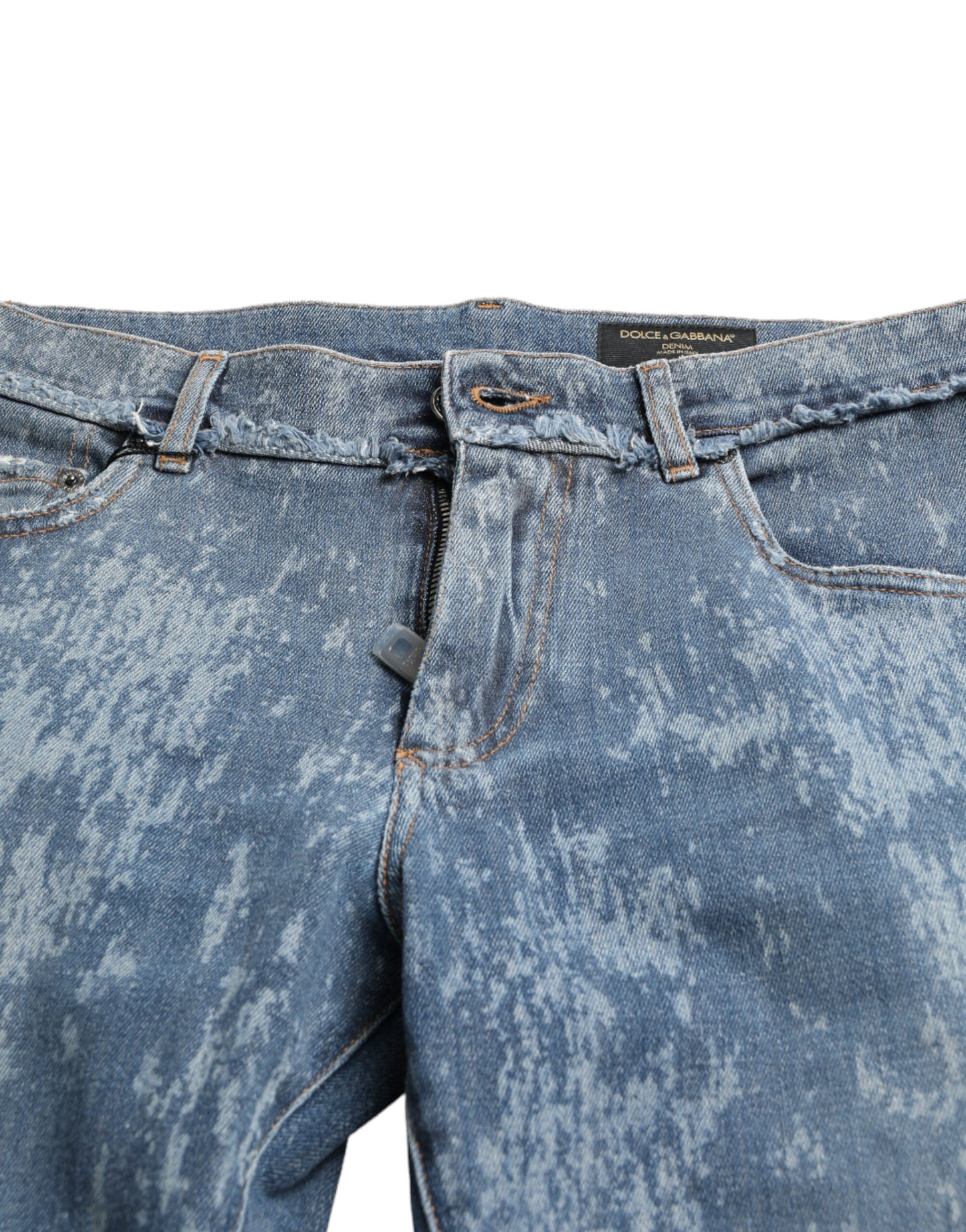 Dolce & Gabbana Blue Washed Skinny Cotton Stretch Denim Jeans by Dolce & Gabbana
