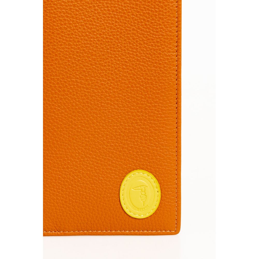 Portefeuille homme en cuir marron Trussardi