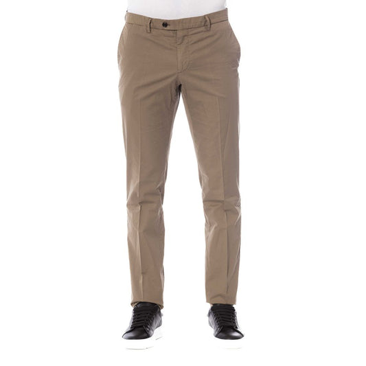 Trussardi Brown Cotton Men Trouser by Trussardi