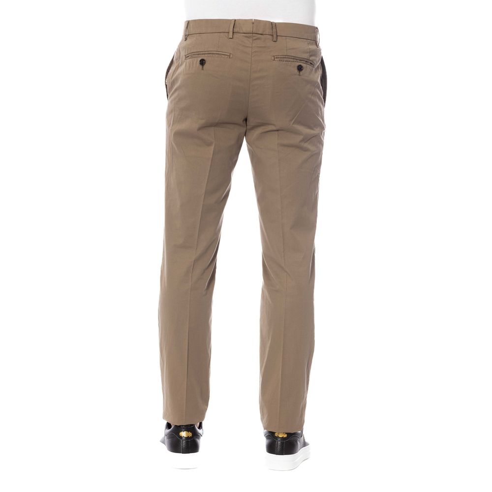 Trussardi Brown Cotton Men Trouser by Trussardi