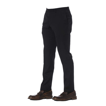 Trussardi Black Virgin Wool Men Trouser by Trussardi