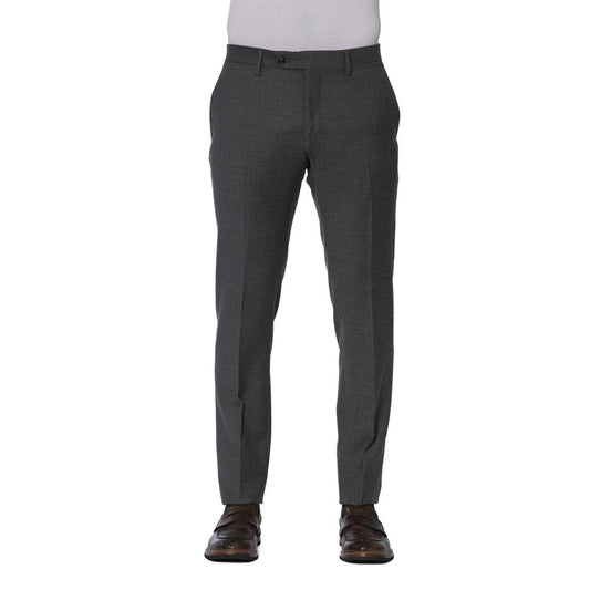 Trussardi Gray Wool Men Trousers by Trussardi