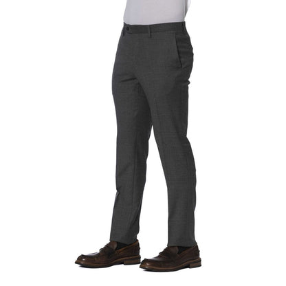 Trussardi Gray Wool Men Trousers by Trussardi