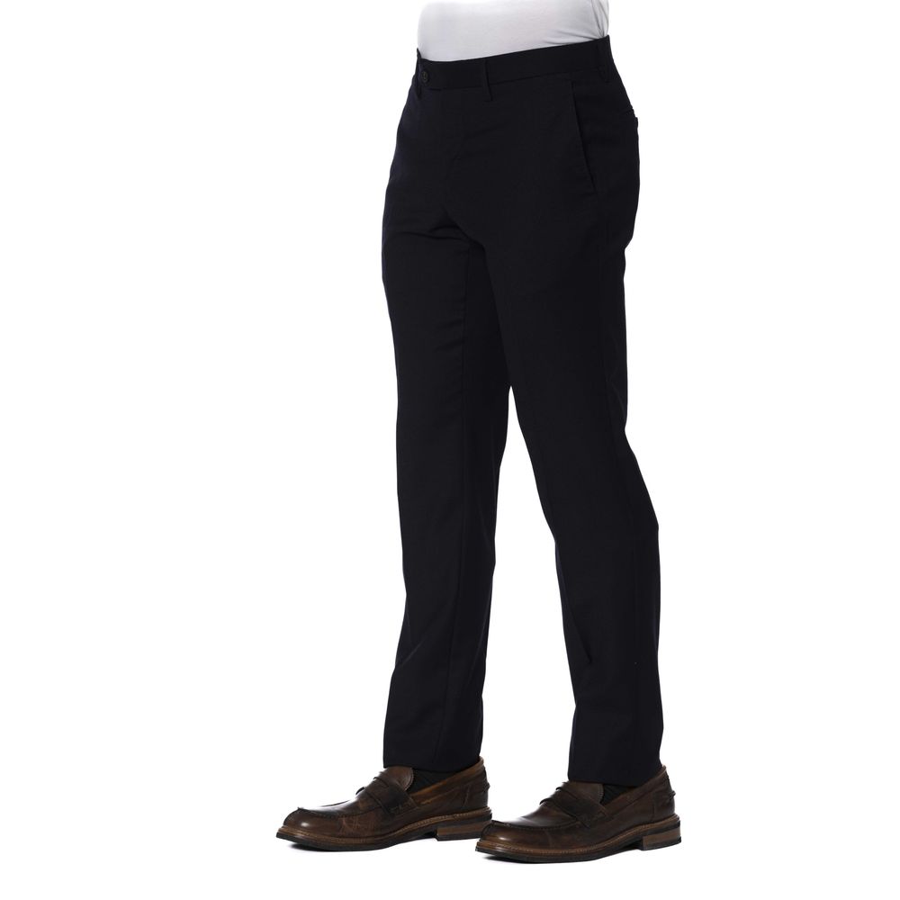 Trussardi Blue Wool Men Trouser by Trussardi