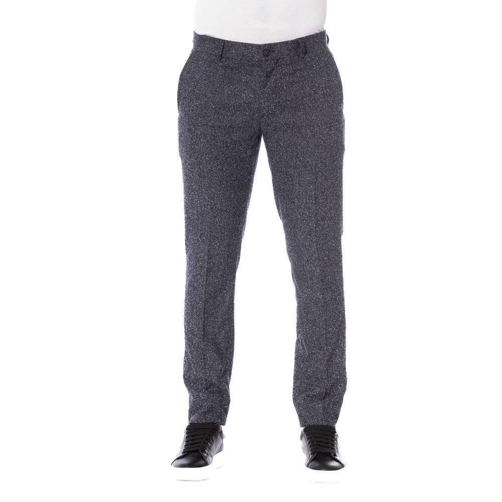Trussardi Black Cotton Men Trousers by Trussardi