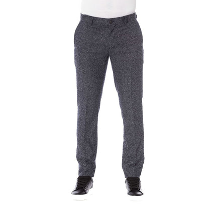 Trussardi Black Cotton Men Trousers by Trussardi