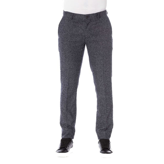 Trussardi Black Cotton Men Trousers by Trussardi